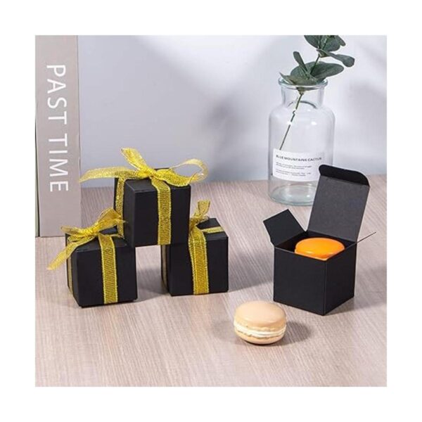 NIGNYA Cajas de regalo negras de 2 x 2 pulgadas paquete