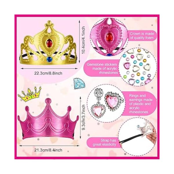 Juego de 36 piezas de tiaras y coronas de princesa de_2