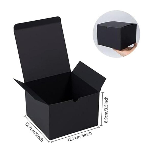 NIGNYA Cajas de regalo negras de 5 x 5 x 3.5 pulgadas