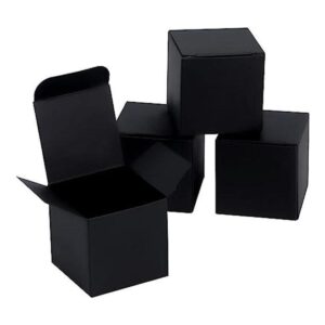 NIGNYA Cajas de regalo negras de 2 x 2 pulgadas paquete