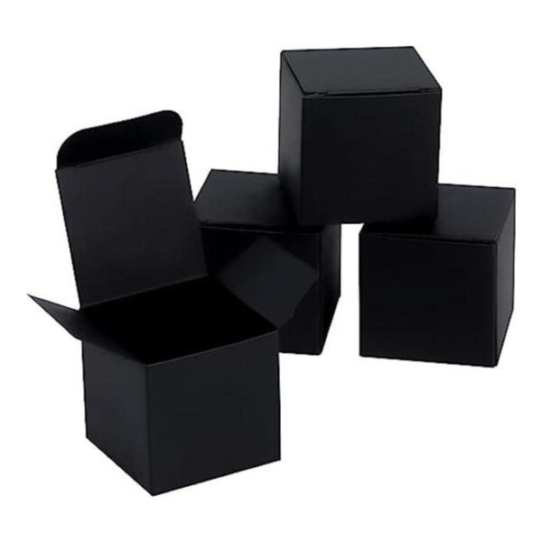 NIGNYA Cajas de regalo negras de 2 x 2 pulgadas paquete