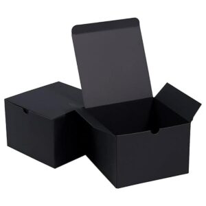 NIGNYA Cajas de regalo negras de 5 x 5 x 3.5 pulgadas