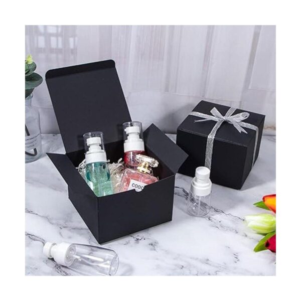 NIGNYA Cajas de regalo negras de 5 x 5 x 3.5 pulgadas
