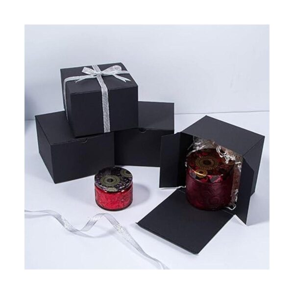 NIGNYA Cajas de regalo negras de 5 x 5 x 3.5 pulgadas