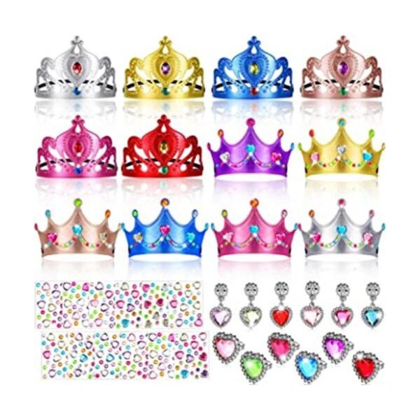 Juego de 36 piezas de tiaras y coronas de princesa de_1