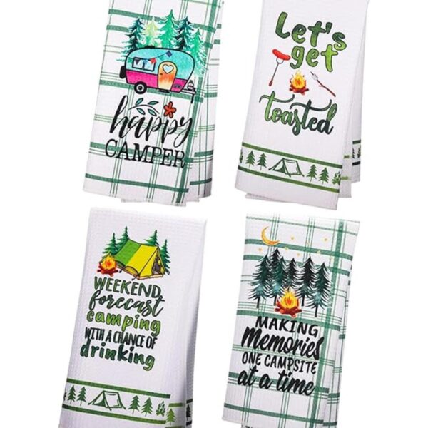OCCdesign Juego de 4 toallas de cocina divertidas para_1