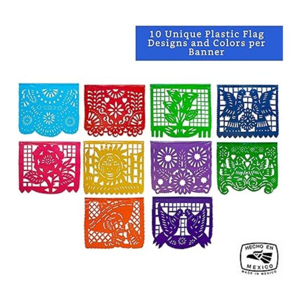Pancartas de fiesta mexicana paquete de 5 con 10 diseños_2