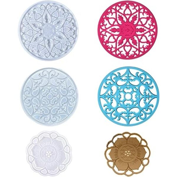 JOHETAINY 3 moldes de posavasos de resina de mandala 2_1