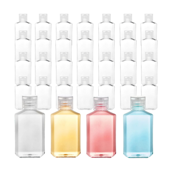 Frcctre Paquete de 60 botellas de viaje de plástico