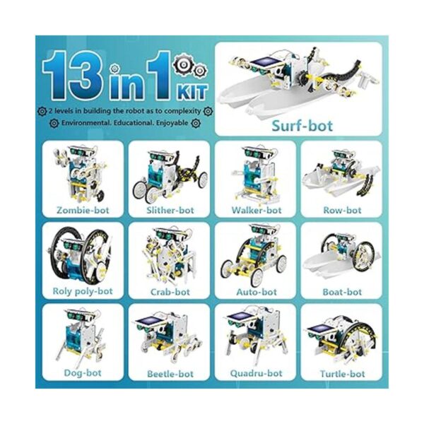 Dioju Kit de robot solar 13 en 1 para niños de 8 9 10