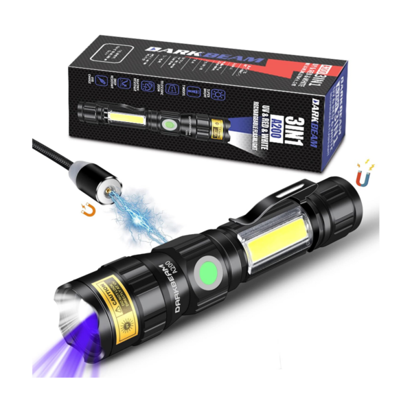 DARKBEAM Linternas UV 365 nm USB magnéticas recargables_1