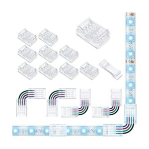 GXILEE Conectores de tira LED transparentes 4 pines_1