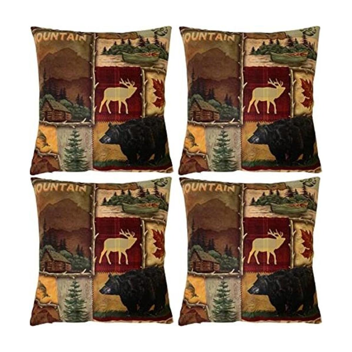 Juego de 4 fundas de almohada cuadradas de 18 x 18