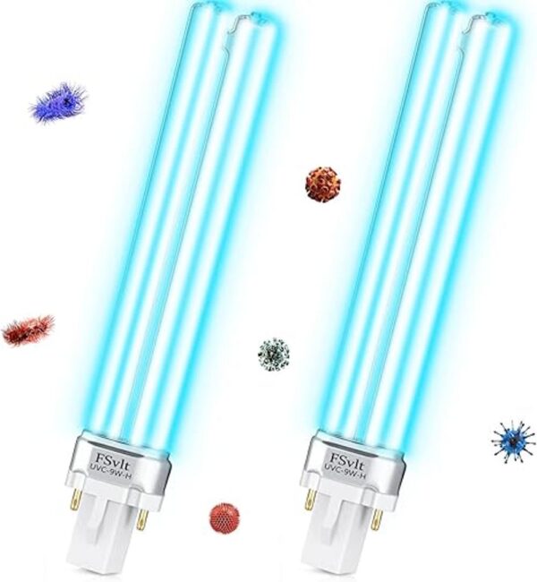 Kittmip 2 bombillas UV de 9 W UVC G23 Base Bombilla 9W_1