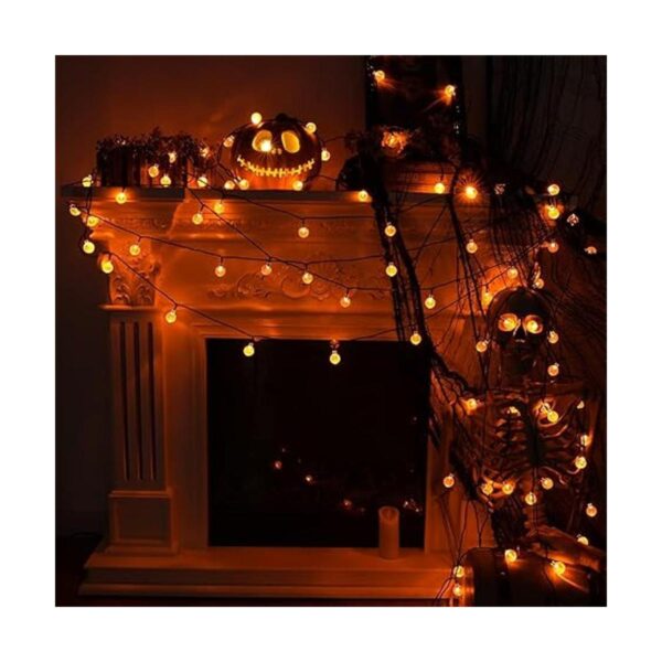Lomotech Luces de Halloween naranjas 100 luces LED de_3