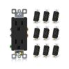 ELEGRP Receptáculo decorativo negro mate toma de pared_1