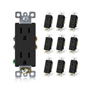 ELEGRP Receptáculo decorativo negro mate toma de pared_1