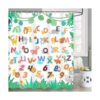 Ikfashoni Juego de 4 cortinas de ducha de animales para_2