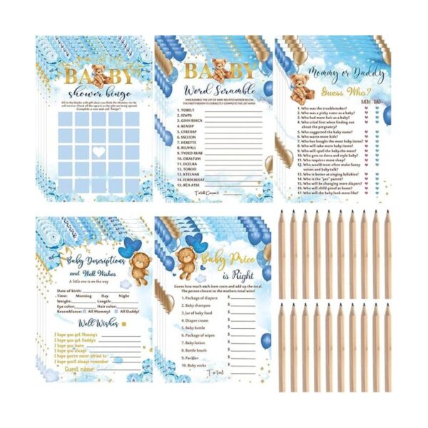 Juegos de baby shower de oso para niños o niñas 5_1
