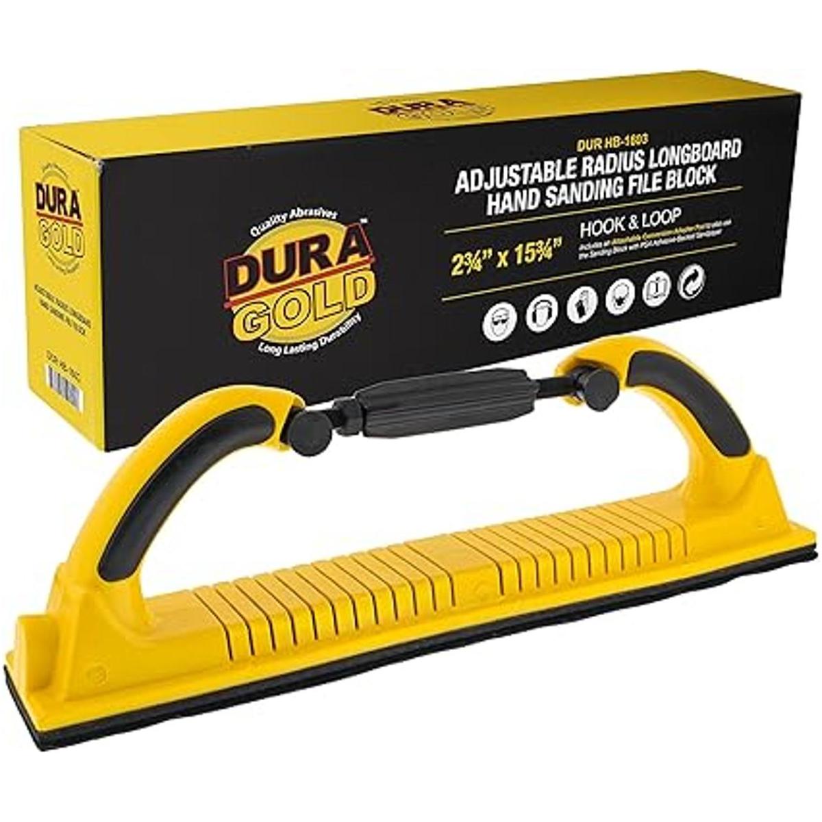 DuraGold Pro Series Bloque de archivos de lija a mano con