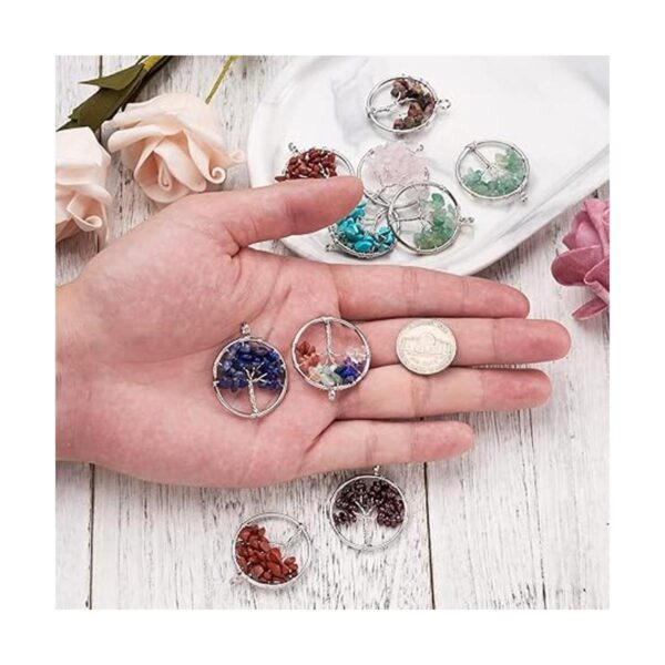 FASHEWELRY 10 dijes de árbol de la vida con piedras