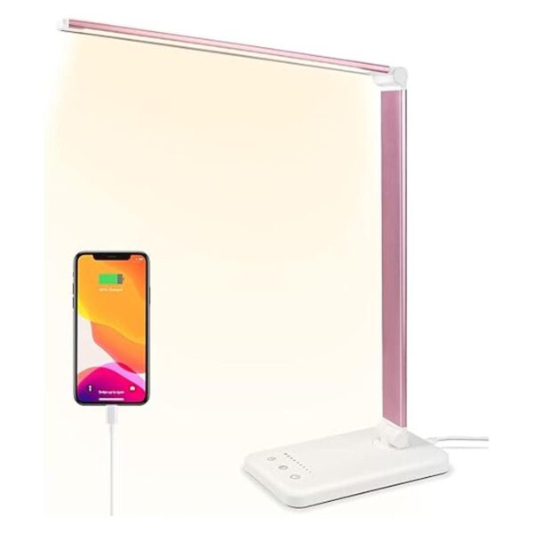 HMFUNTM Lámpara de escritorio LED con puerto de carga_1