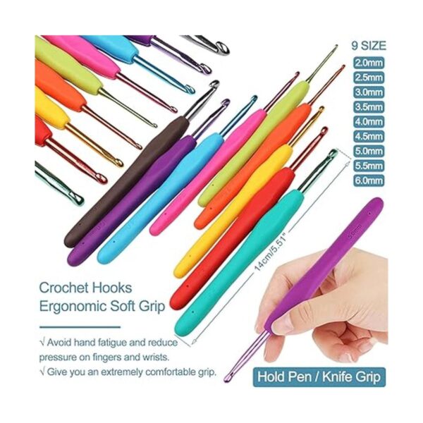 Coopay Kit de ganchillo de 58 piezas para principiantes