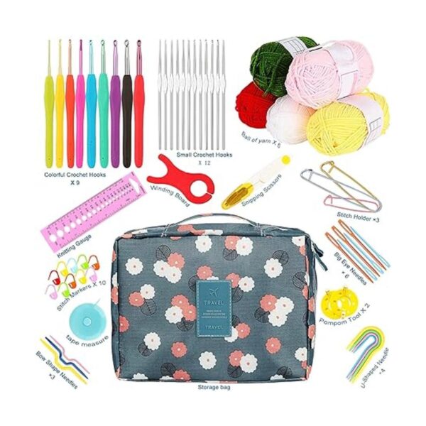 Coopay Kit de ganchillo de 58 piezas para principiantes
