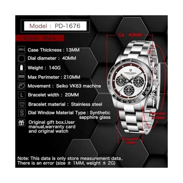 Pagani Design Reloj de pulsera con cronógrafo de cuarzo_3