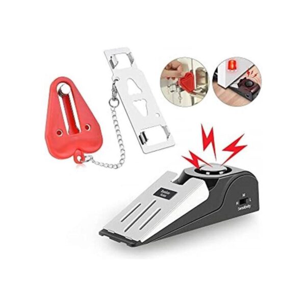 MBBEST Cerradura de puerta portátil y alarma de tope de_1
