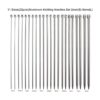 Mdoker Juego de agujas de tejer de aluminio con funda 22