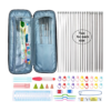 Mdoker Juego de agujas de tejer de aluminio con funda 22