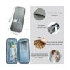 Mdoker Juego de agujas de tejer de aluminio con funda 22