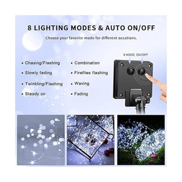 JMEXSUSS Paquete de 4 100 luces LED solares de 33 pies_5