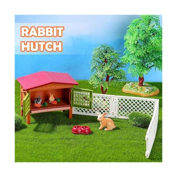 Juego de 11 piezas de granja World Bunny Hutch Bunny Toy_5