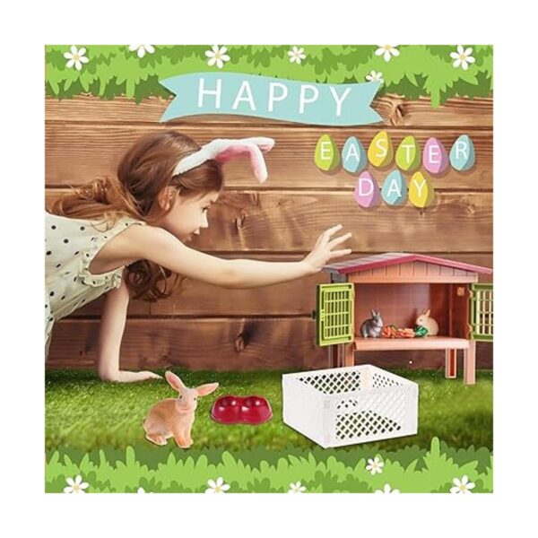 Juego de 11 piezas de granja World Bunny Hutch Bunny Toy_4