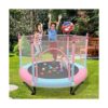 Kawuneeche Trampolín de 5 pies para niños pequeños con red_5