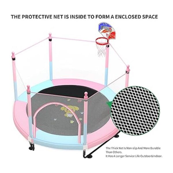 Kawuneeche Trampolín de 5 pies para niños pequeños con red_2