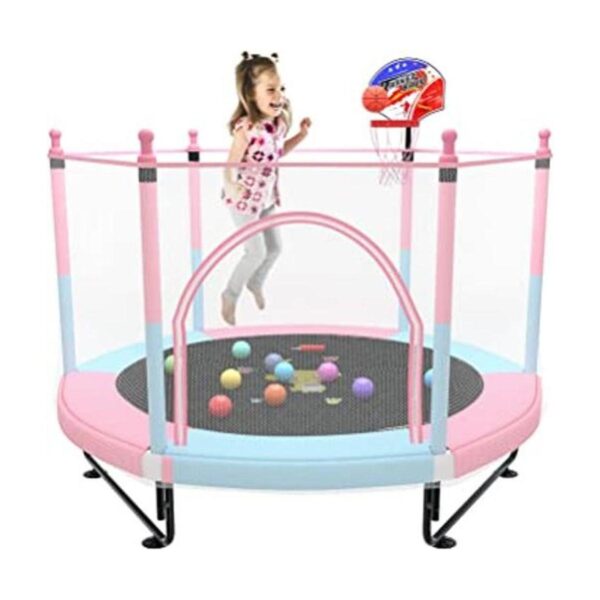 Kawuneeche Trampolín de 5 pies para niños pequeños con red_1