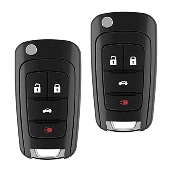 Llavero remoto abatible con 4 botones para Chevy Cruze_1