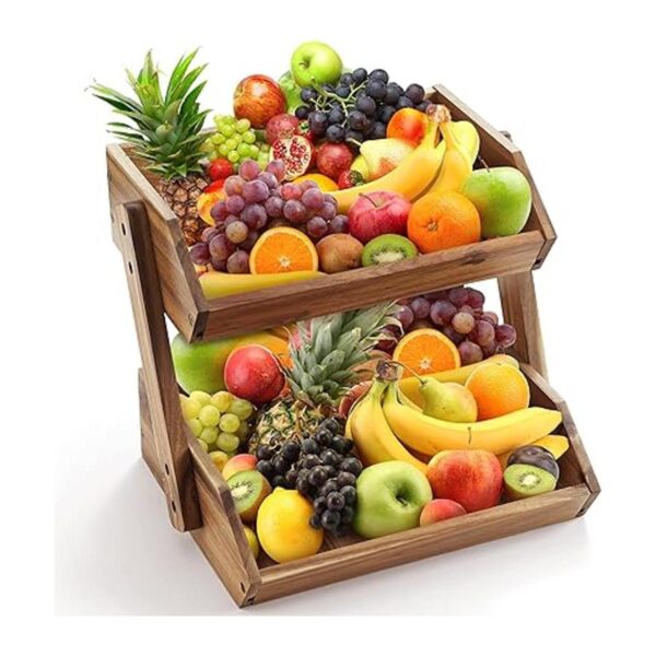 Cesta de frutas frutero cesta de frutas de 2 niveles_2
