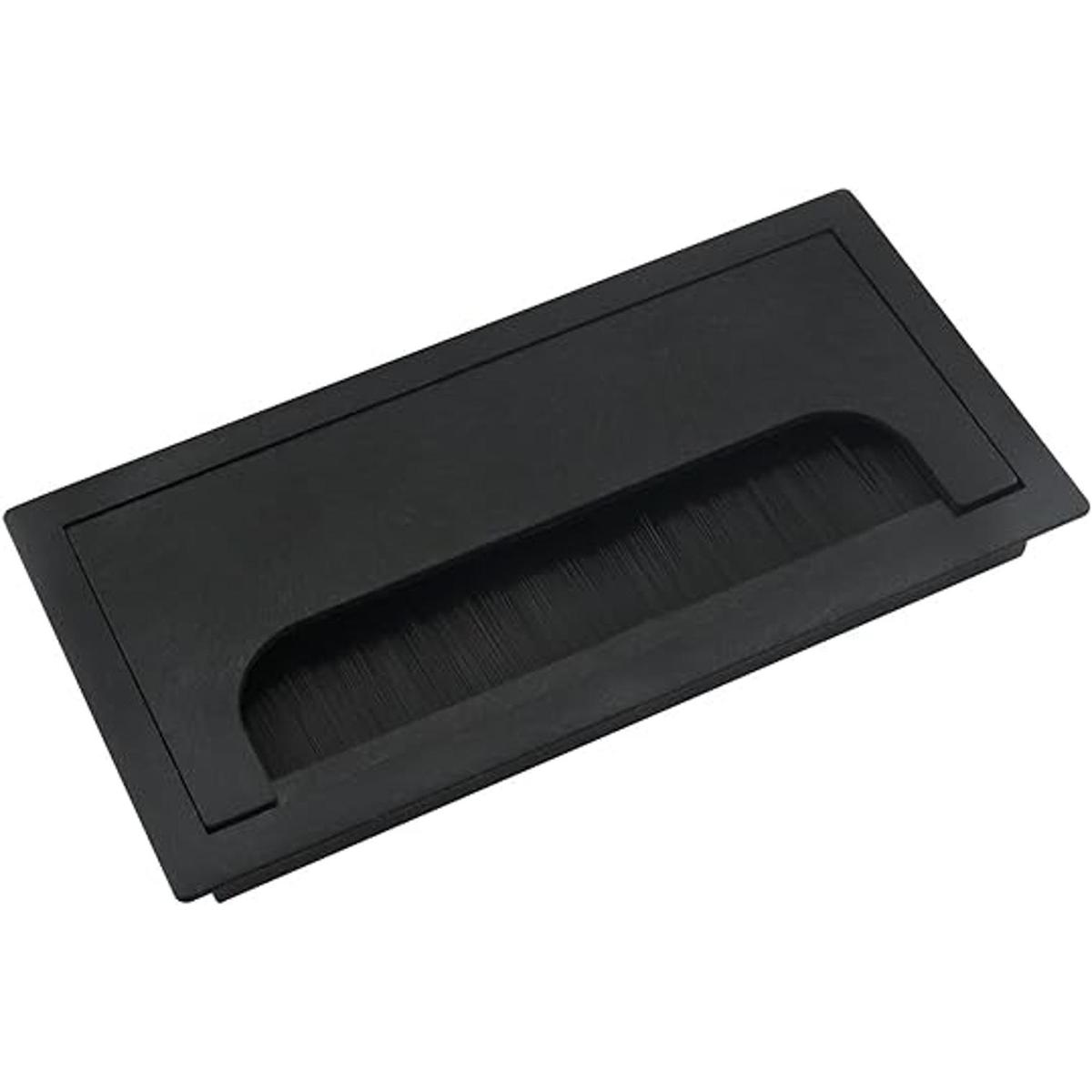 MTQY Ojal de cable rectangular de plástico ABS negro de