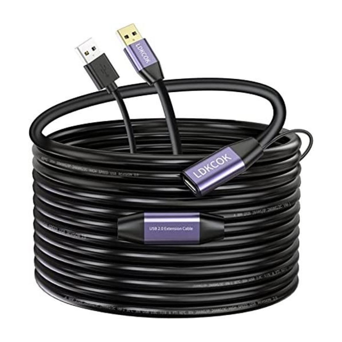 LDKCOK USB 2.0 tipo A macho a hembra cable de extensión