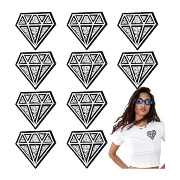 Paquete de 10 parches decorativos de diamantes de
