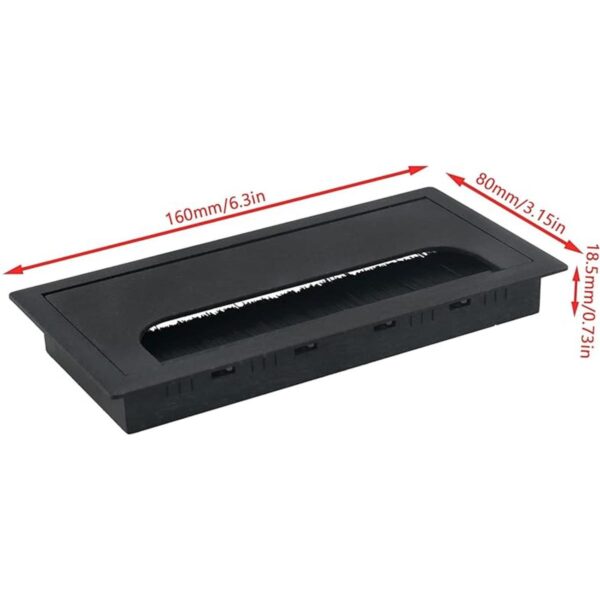 MTQY Ojal de cable rectangular de plástico ABS negro de_2
