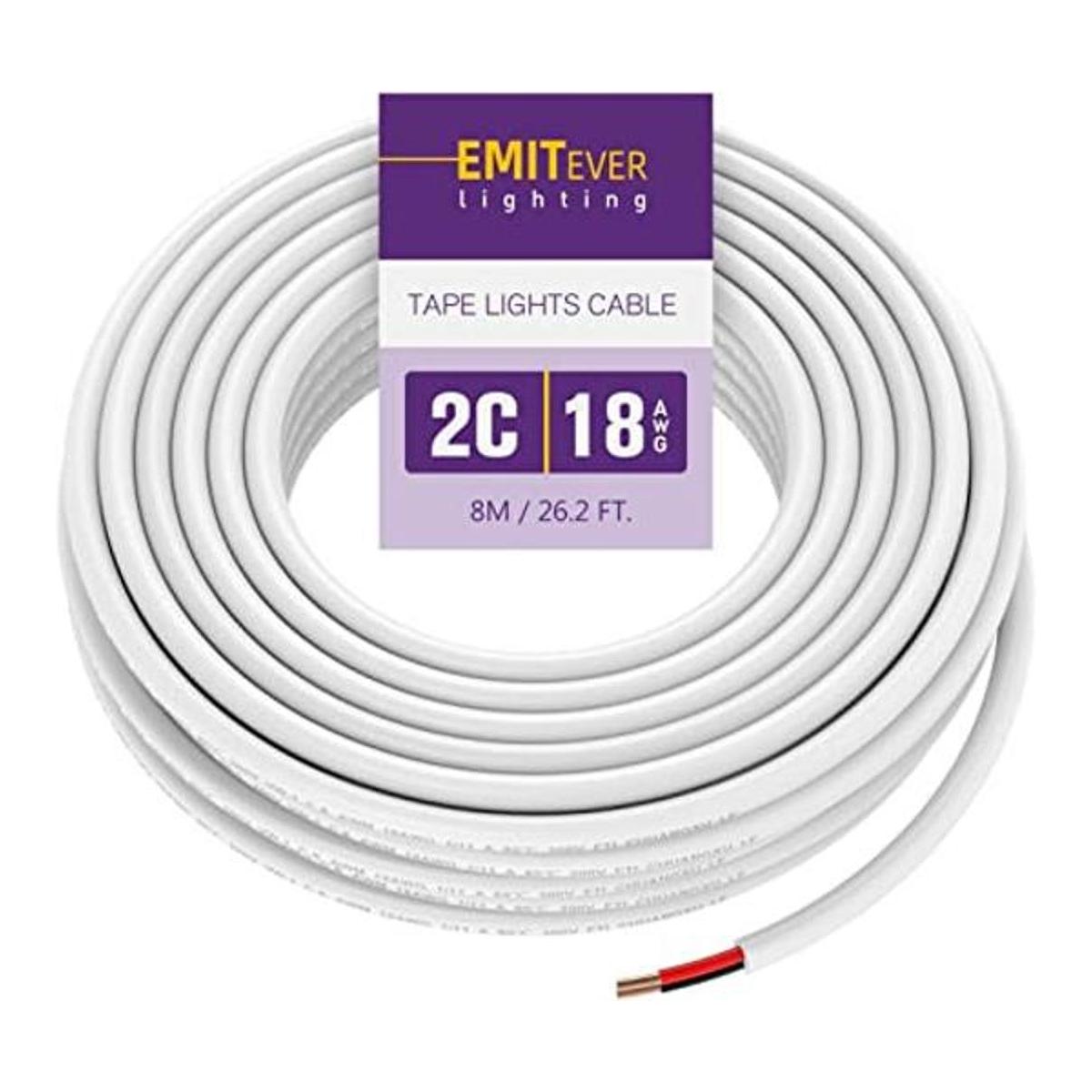Emitever Cable de pared con iluminación LED de alambre de