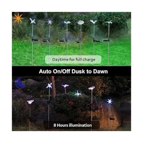 Glintoper Paquete de 6 luces solares de estaca de jardín_3
