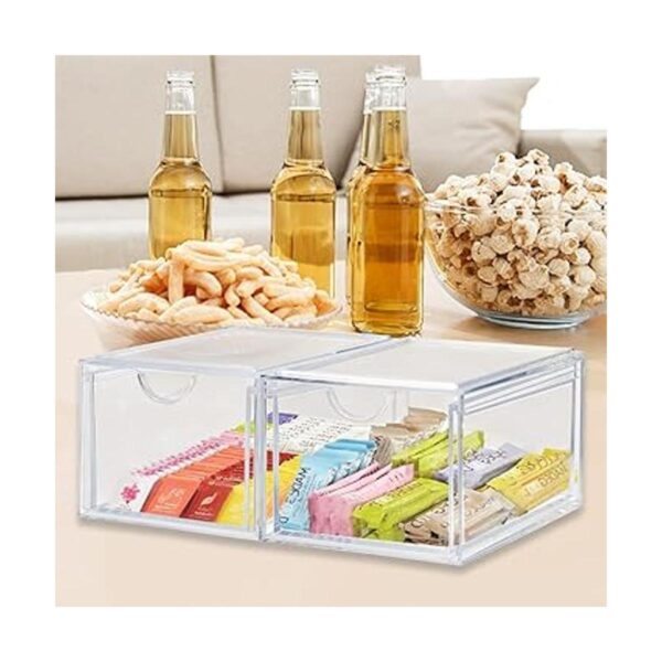 Organizador de cosméticos apilables juego de 2