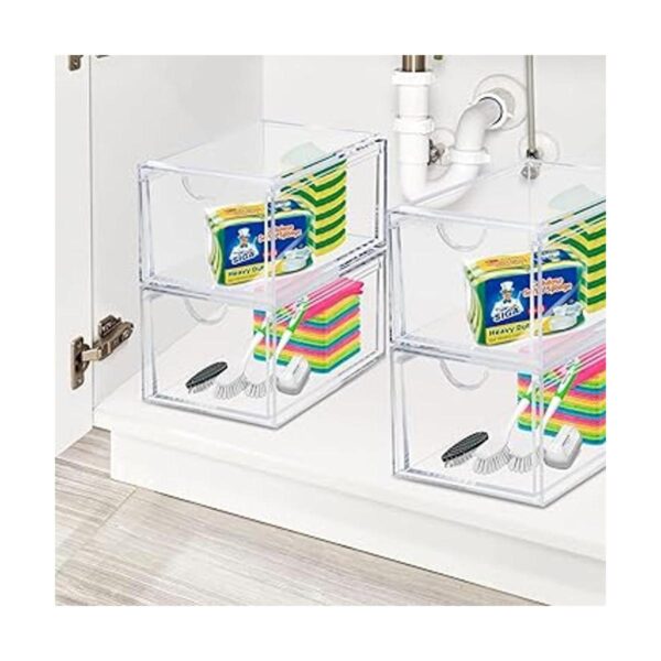 Organizador de cosméticos apilables juego de 2