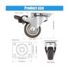 Nefish Ruedas giratorias de 1.5 pulgadas ruedas_2